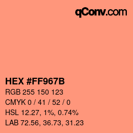 Color code: HEX #FF967B | qconv.com