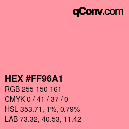Color code: HEX #FF96A1 | qconv.com