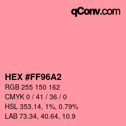 Color code: HEX #FF96A2 | qconv.com