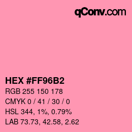 Color code: HEX #FF96B2 | qconv.com