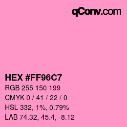 Color code: HEX #FF96C7 | qconv.com
