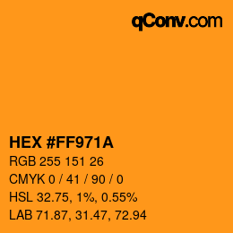 Color code: HEX #FF971A | qconv.com