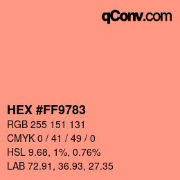 Color code: HEX #FF9783 | qconv.com