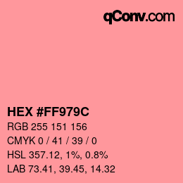 Color code: HEX #FF979C | qconv.com