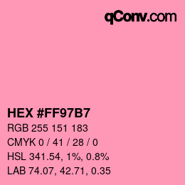 Color code: HEX #FF97B7 | qconv.com