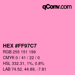 Color code: HEX #FF97C7 | qconv.com