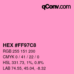 Color code: HEX #FF97C8 | qconv.com