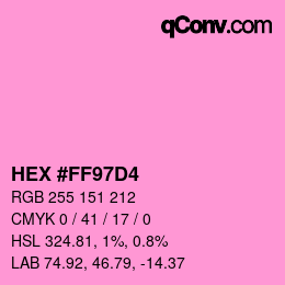Color code: HEX #FF97D4 | qconv.com