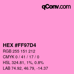 Color code: HEX #FF97D4 | qconv.com