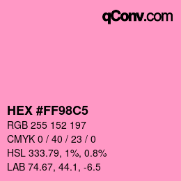 Color code: HEX #FF98C5 | qconv.com