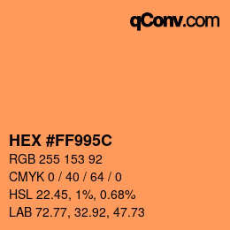 Color code: HEX #FF995C | qconv.com