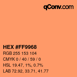 Color code: HEX #FF9968 | qconv.com