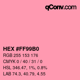 Color code: HEX #FF99B0 | qconv.com