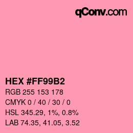 Color code: HEX #FF99B2 | qconv.com