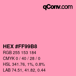 Color code: HEX #FF99B8 | qconv.com