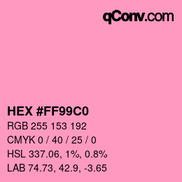 Color code: HEX #FF99C0 | qconv.com