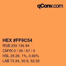 Color code: HEX #FF9C54 | qconv.com