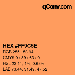 Code couleur: HEX #FF9C5E | qconv.com