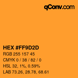 Color code: HEX #FF9D2D | qconv.com
