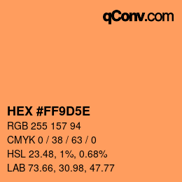 Color code: HEX #FF9D5E | qconv.com