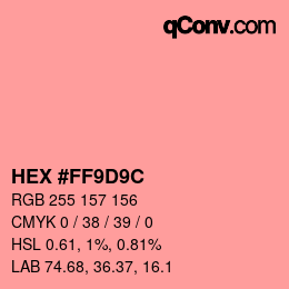 Color code: HEX #FF9D9C | qconv.com