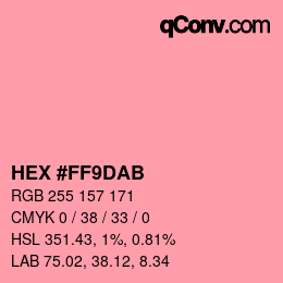 カラーコード: HEX #FF9DAB | qconv.com