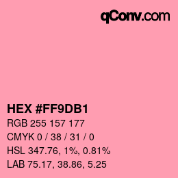 Color code: HEX #FF9DB1 | qconv.com