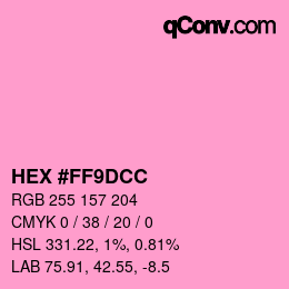 Color code: HEX #FF9DCC | qconv.com