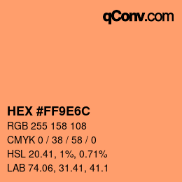 Código de color: HEX #FF9E6C | qconv.com