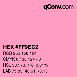 Color code: HEX #FF9EC2 | qconv.com