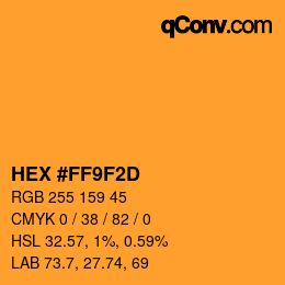 カラーコード: HEX #FF9F2D | qconv.com