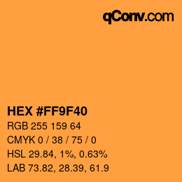 Color code: HEX #FF9F40 | qconv.com