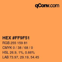 Color code: HEX #FF9F51 | qconv.com