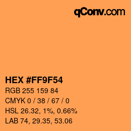 Color code: HEX #FF9F54 | qconv.com
