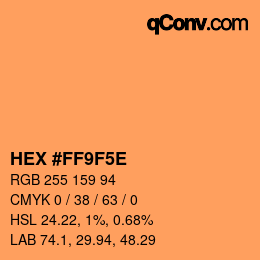 Code couleur: HEX #FF9F5E | qconv.com