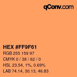 Color code: HEX #FF9F61 | qconv.com