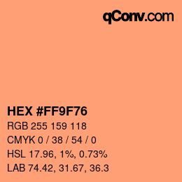 Color code: HEX #FF9F76 | qconv.com