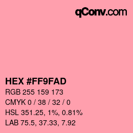 Color code: HEX #FF9FAD | qconv.com