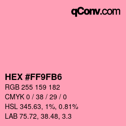 カラーコード: HEX #FF9FB6 | qconv.com