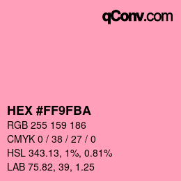 Color code: HEX #FF9FBA | qconv.com