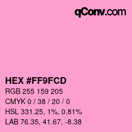 カラーコード: HEX #FF9FCD | qconv.com