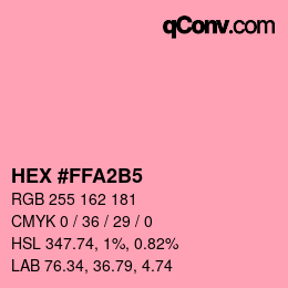 Farbcode: HEX #FFA2B5 | qconv.com