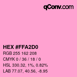 Color code: HEX #FFA2D0 | qconv.com