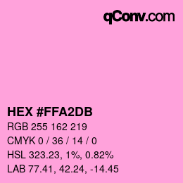 カラーコード: HEX #FFA2DB | qconv.com