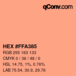 Color code: HEX #FFA385 | qconv.com