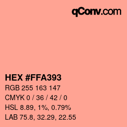 カラーコード: HEX #FFA393 | qconv.com