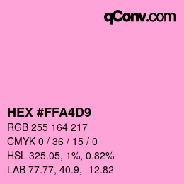 Código de color: HEX #FFA4D9 | qconv.com