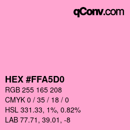 Código de color: HEX #FFA5D0 | qconv.com
