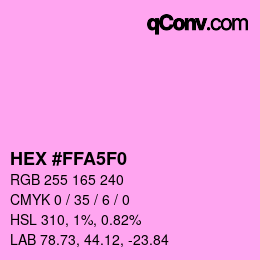 Color code: HEX #FFA5F0 | qconv.com