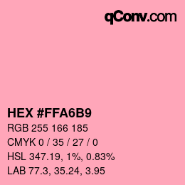 カラーコード: HEX #FFA6B9 | qconv.com
